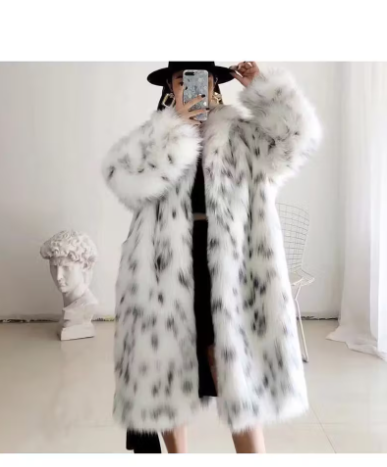 Veste pour femme à imprimé léopard noir et blanc